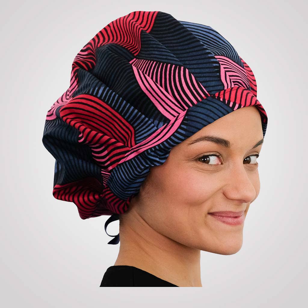 Hat Hut Bonnet en satin de soie pour cheveux bouclés pour femme - R